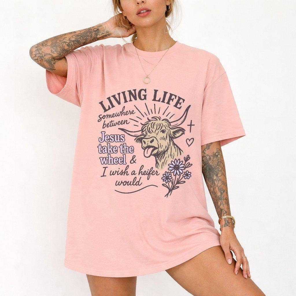 Comfort Colors - Living Life Graphic Tee Shirt